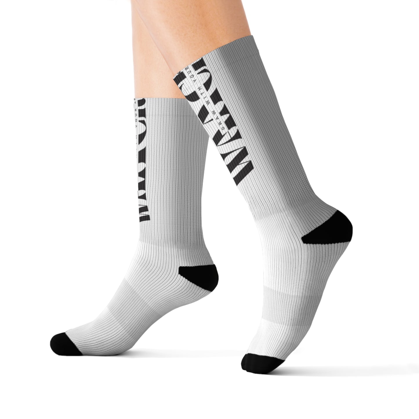 Motivational Sublimation Socks Waacking design - Fitness & Everyday Wear