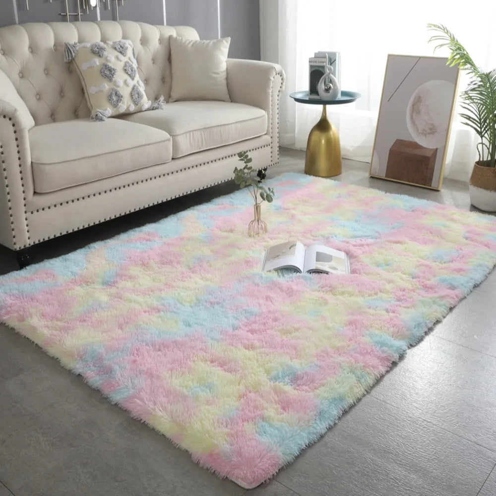 Colorful Shaggy Soft Fluffy Plush Carpet